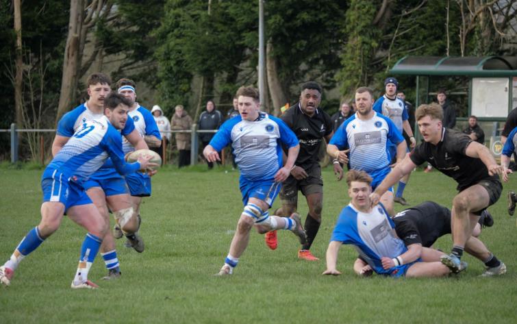  Adam Phillips spreads play wide. Picture William John